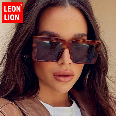 LeonLion Oversized Square Sunglasses Women/Men Brand Desginer Vintage Sun Glasses Ladies Vintage Shades Eyewear UV400 Goggle