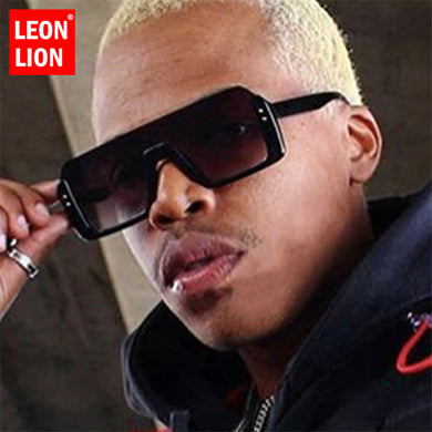 LeonLion Oversized Sunglasses Men 2023 Half Frame Sun Glasses For Men/Women Vintage Eyeglasses Men  Oculos De Sol Feminino