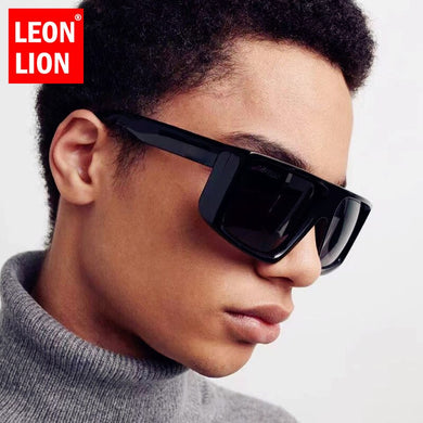 LeonLion Oversized Sunglasses Men  Brand Designer Glasses Men/Women Vintage Punk Eyewear Men Mirror Gafas De Sol Mujer