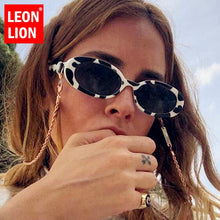 Load image into Gallery viewer, LeonLion Pink Retro Sunglasses Women Oval Eyeglasses Women Retro Brand Designer Glasses Ladies Cat Eye Lentes De Sol Mujer