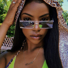 Load image into Gallery viewer, LeonLion Punk Vintage Sunglasses Women  Square Glasses Women/Men Rectangular Eyeglasses Women Small Gafas De Sol Hombre