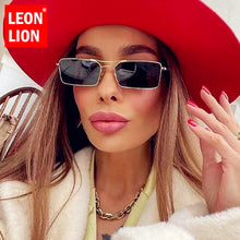 Load image into Gallery viewer, LeonLion Rectangle Sunglasses Women 2023 Retro Eyeglasses for Women/Men Metal Glasses Women Mirror  Gafas De Sol Mujer