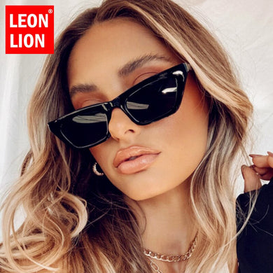 LeonLion Retro Cat Eye Sunglasses Women Trendy 2023 Brand Designer Glasses Women Small Vintage Rectangle Sun Glasses Female