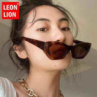 LeonLion Retro Cateye Women Sunglasses Irregular Sunglasses Women 2023 Brand Sunglasses For Women Small Frame Okulary