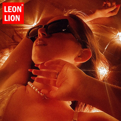LeonLion Retro Rectangle Sunglasse Women 2023 Oval Sunglasses Women/Men Square Retro Eyeglasses Women  Gafas De Sol Hombre