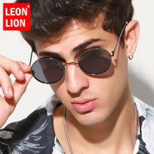 Load image into Gallery viewer, LeonLion Retro Round Sunglasses Men Designer Glasses Men/Women Punk Eyeglasses Shades for Women Mirror Lentes De Sol Mujer 2023