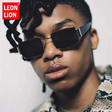 LeonLion Retro Sunglasses Men 2023 Rectangle Eyeglasses Men Brand Designer Glasses Women  Vintage Oculos De Sol Feminino