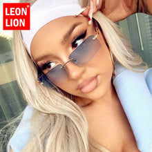 Load image into Gallery viewer, LeonLion Rimless Retro Sunglasses Women 2023  Eyeglasses For Women/Men Vintage Glasses Women Small Oculos De Sol Feminino