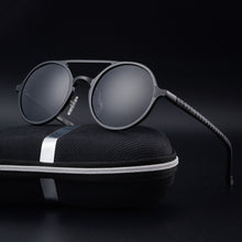 Load image into Gallery viewer, LeonLion Round Aluminum Magnesium Polarized Sunglasses Men Brand Design UV400 Classic Retro Metal Sun Glasses Outdoor Glasses