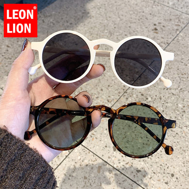 LeonLion Round Oversized Sunglasses Women 2023  Eyeglasses for Women/Men Vintage Glasses Women Lentes De Sol Mujer