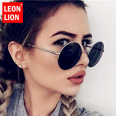 LeonLion Round Retro Sunglasses Women 2023  Eyeglasses For Women/Men Brand Designer Glasses Women UV400 Lunette De Soleil