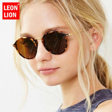 Load image into Gallery viewer, LeonLion Round Retro Sunglasses Women Womens Sunglasses Brand Designer Glasses For Women Mirror Oculos De Sol Feminino