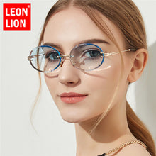Load image into Gallery viewer, LeonLion Round Rimless Sunglasses Women 2023 Designer Glasses Women Vintage Eyeglasses Women/Men  Gafas De Sol Mujer
