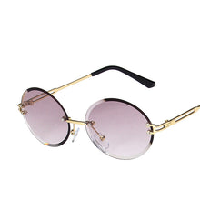 Load image into Gallery viewer, LeonLion Round Rimless Sunglasses Women 2023 Designer Glasses Women Vintage Eyeglasses Women/Men  Gafas De Sol Mujer