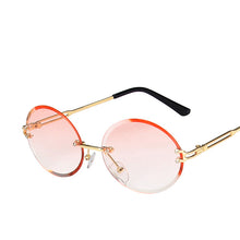 Load image into Gallery viewer, LeonLion Round Rimless Sunglasses Women 2023 Designer Glasses Women Vintage Eyeglasses Women/Men  Gafas De Sol Mujer