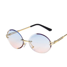 Load image into Gallery viewer, LeonLion Round Rimless Sunglasses Women 2023 Designer Glasses Women Vintage Eyeglasses Women/Men  Gafas De Sol Mujer