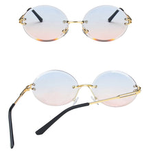 Load image into Gallery viewer, LeonLion Round Rimless Sunglasses Women 2023 Designer Glasses Women Vintage Eyeglasses Women/Men  Gafas De Sol Mujer