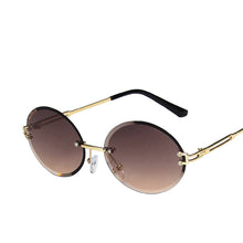 Load image into Gallery viewer, LeonLion Round Rimless Sunglasses Women 2023 Designer Glasses Women Vintage Eyeglasses Women/Men  Gafas De Sol Mujer