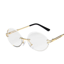 Load image into Gallery viewer, LeonLion Round Rimless Sunglasses Women 2023 Designer Glasses Women Vintage Eyeglasses Women/Men  Gafas De Sol Mujer