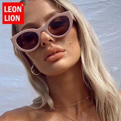 LeonLion Small Cat eye Sunglasses Women Pink Triangle Eyeglasses Women/Men  Brand Sun Glasses Shades UV400 Vintage Oculos