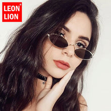 Load image into Gallery viewer, LeonLion Small Oval Sunglasses Women Vintage Eyeglasses Women/Men Retro Metal Glasses Women Vintage Red Gafas De Sol Mujer 2023