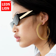 Load image into Gallery viewer, LeonLion Small Punk Sunglasses Women Rectangle Sun Glasses for Women Green Mirror Shades for Women  Gafas De Sol Hombre