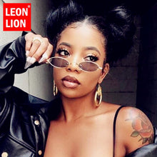 Load image into Gallery viewer, LeonLion Small Retro Sunglasses Women 2023 Brand Designer Eyewear Women/Men Mirror Glasses For Women Metal Lentes De Sol Mujer