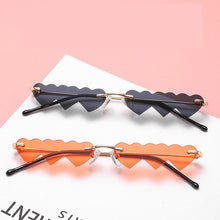Load image into Gallery viewer, LeonLion Small Rimless Punk Sunglasses Women 2023 Heart Eyeglasses Women/Men Rectangle Sun Glasses Female Vintage Shades