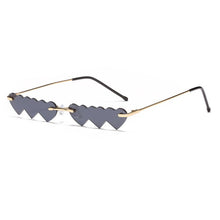 Load image into Gallery viewer, LeonLion Small Rimless Punk Sunglasses Women 2023 Heart Eyeglasses Women/Men Rectangle Sun Glasses Female Vintage Shades