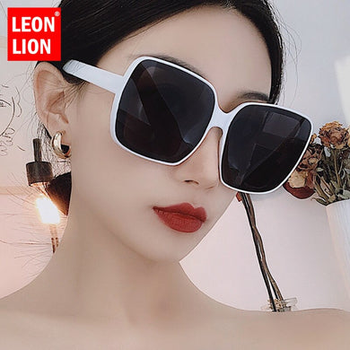 LeonLion Square Oversized Sunglasses Women  Vintage Glasses Women Brand Designer Eyeglasses Women Mirror Oculos De Sol