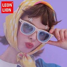 Load image into Gallery viewer, LeonLion Square Retro Sunglasses Women Heart Glasses for Women/Men 2023  Brand Eyeglasses Women Mirror Gafas De Sol Mujer