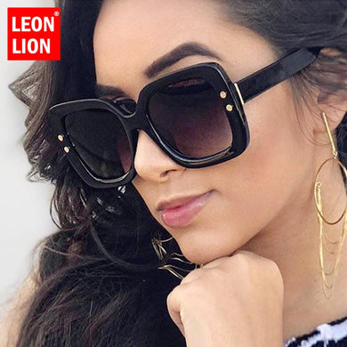 LeonLion Square Retro Sunglasses Women  Sun Glasses Women/Men Oversized Eyeglasses Women Vintage Oculos De Sol Feminino