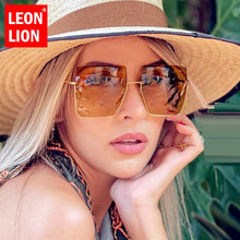 Load image into Gallery viewer, LeonLion Square Rimless Sunglasses Women 2023  Glasses Women/Men Retro Brand Eyeglasses Women Metal Gafas De Sol Mujer