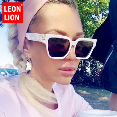 LeonLion Square Vintage Sunglasses Women 2023 Brand Designer Women Eyeglasses  Mirror Retro  Female Oculos