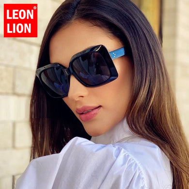 LeonLion Square Woman Sunglasses 2023 Vintage Shades for Female Oversized Sun Glasses Women Vintage Eyewear Frame oculos UV400