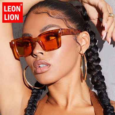 LeonLion Square Womens Sunglasses 2023 Retro Brand Designer Glasses For Women/Men  Eyewear Women Shades UV400 Gafas De Sol