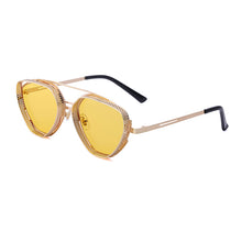 Carica l'immagine nel visualizzatore di Gallery, LeonLion Steampunk Square Sunglasses Men Retro 2023  Designer Eyewear Women Vintage Glasses For Male Metal Quality UV400