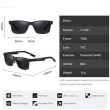 Load image into Gallery viewer, LeonLion TR90 Polarized Sunglasses Men 2023 UV400  Vintage Square Sunglasses Anti-Glare Driver's Sun Glasses For Men