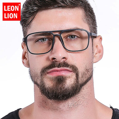 LeonLion Transparent Square Sunglasses Men  Sunglasses Men/Women Vintage Sun Glasses For Men Retro Oculos De Sol Gafas