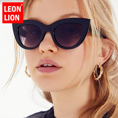LeonLion Vintage Cateye Sunglasses Women 2023 Candy Color Lens Glasses For Women/Men Retro Outdoor Oculos De Sol Feminino UV400