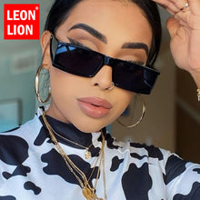 Carica l'immagine nel visualizzatore di Gallery, LeonLion Vintage Punk Sunglasses Women  Square Glasses Women/Men Rectangular Eyeglasses Women Mirror Gafas De Sol Hombre