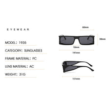 Carica l'immagine nel visualizzatore di Gallery, LeonLion Vintage Punk Sunglasses Women  Square Glasses Women/Men Rectangular Eyeglasses Women Mirror Gafas De Sol Hombre