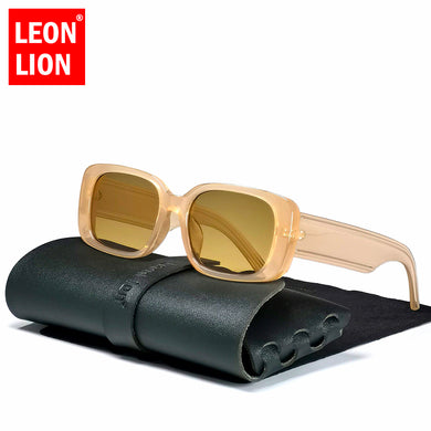 LeonLion Vintage Rectangle Sunglasses Women 2023 Square Glasses for Women/Men Brand Designer Eyewear Women Lentes De Sol Mujer