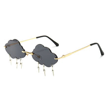 Load image into Gallery viewer, LeonLion Vintage Rimless Sunglasses Women 2023 Steampunk Clouds Eyeglasses Men Frameless Glasses Lightning Pendant Shades Women