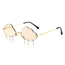 Load image into Gallery viewer, LeonLion Vintage Rimless Sunglasses Women 2023 Steampunk Clouds Eyeglasses Men Frameless Glasses Lightning Pendant Shades Women