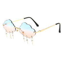 Load image into Gallery viewer, LeonLion Vintage Rimless Sunglasses Women 2023 Steampunk Clouds Eyeglasses Men Frameless Glasses Lightning Pendant Shades Women