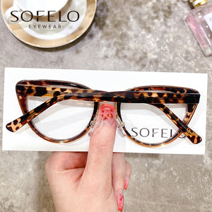 Leopard Cat Eye Prescription Glasses Frame Women Optical Myopia Eyeglasses Frame Female Anti Blue Light Computer Spectacles TR90