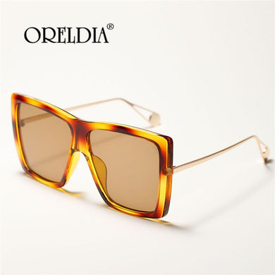 Occhiali da sole con stampa leopardata Occhiali da sole vintage oversize da donna Occhiali da sole quadrati firmati Pilot UV400 Occhiali punk Gafas De Mujer 