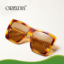 Load image into Gallery viewer, Leopard Print Sunglasses Woman Vintage Oversized Sun Glasses Square Pilot  Designer UV400 Punk Glasses Gafas De Mujer