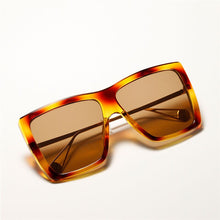Load image into Gallery viewer, Leopard Print Sunglasses Woman Vintage Oversized Sun Glasses Square Pilot  Designer UV400 Punk Glasses Gafas De Mujer